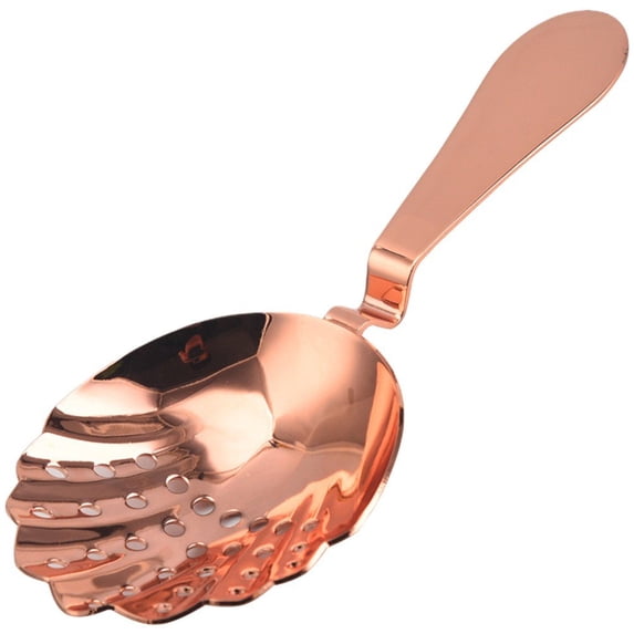 Vjnyvs Bartender Ice Strainer Stainless Steel Ice Spoon Filter Shell Shape Strainer Cocktail Strainer Professional Ice Cube Filter Spoon Home Kitchen Barware