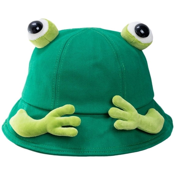 Vjnyvs Cartoon Frog Bucket Hat, Cute Frog Beach Hats Foldable Fisherman Hat Wide Brim Sun Hat Fishing Cap for Men Women Camping Hiking Fishing