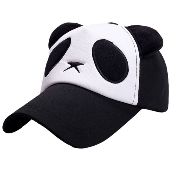 Vjnyvs Cartoon Panda Pattern Baseball Hats Hip Hop Caps Sun Protection Snapback Hats Breathable Mesh Hats for Indoor Outdoor