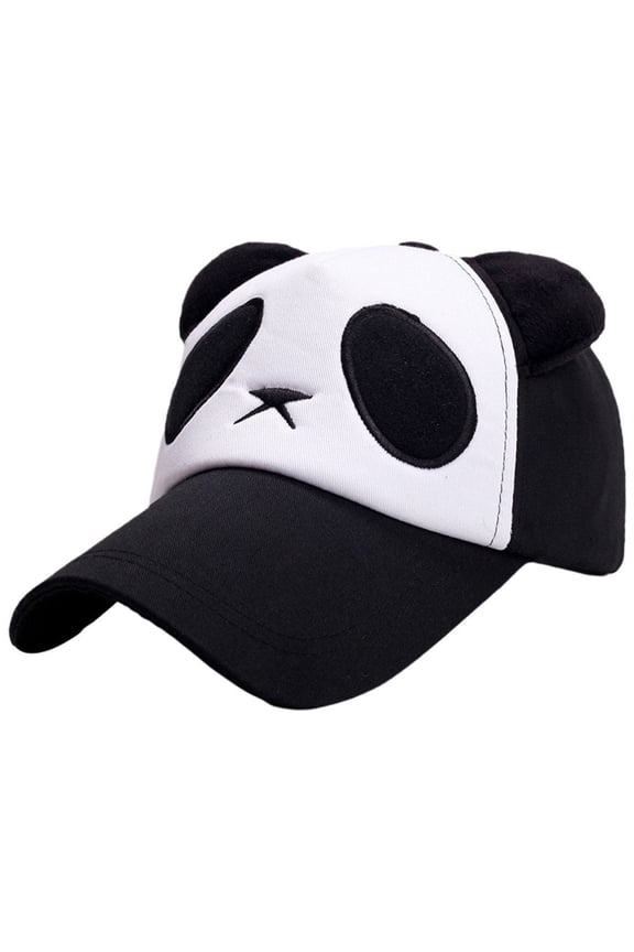 Cartoon Panda Pattern Baseball Hats Hip Hop Caps Sun Protection Snapback Hats Breathable Mesh Hats for Indoor Outdoor