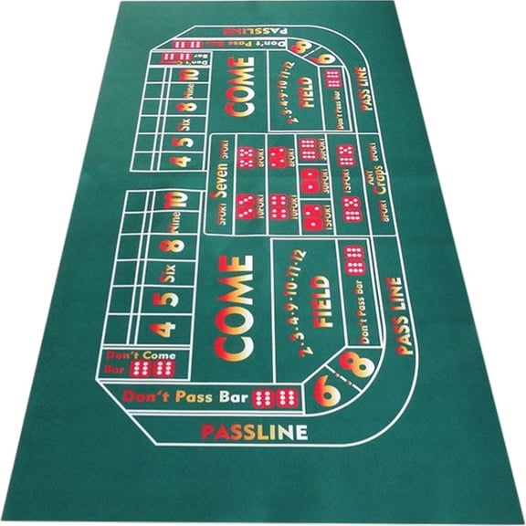 Vjnyvs Casino Game Table Cloth Texas Roulette Blackjack Baccarat Layout, Non-Woven Fabric Desktop Entertainment Cover, Large Poker Table Mat for Home Game Night 180x90cm