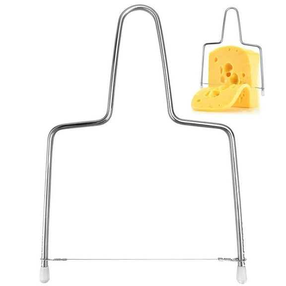Vjnyvs Cheese Slicer Cutter Stainless Steel Butter Slicer Wire Cheese Cutter Portable Butter Cutter for Kitchen Slicing Tool DIY Baking Supplies