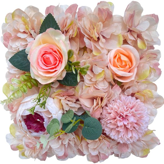 Vjnyvs Cloth Rose Flower Wall Panel DIY 3D Floral Backdrop Fake Wedding Party Decor