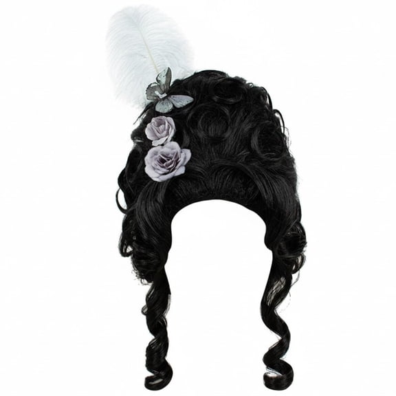Vjnyvs Colonial Victorian Wigs for Women Fluffy Baroque Renaissance Vintage Wig Rococo Wig Outfit for Party