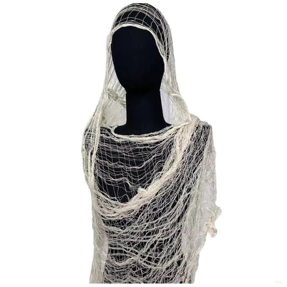 Vjnyvs Cotton Shawls and Wraps, Distressed Ripped Netted Scarf Lightweight Y2K Shawls and Wraps for All Seasons