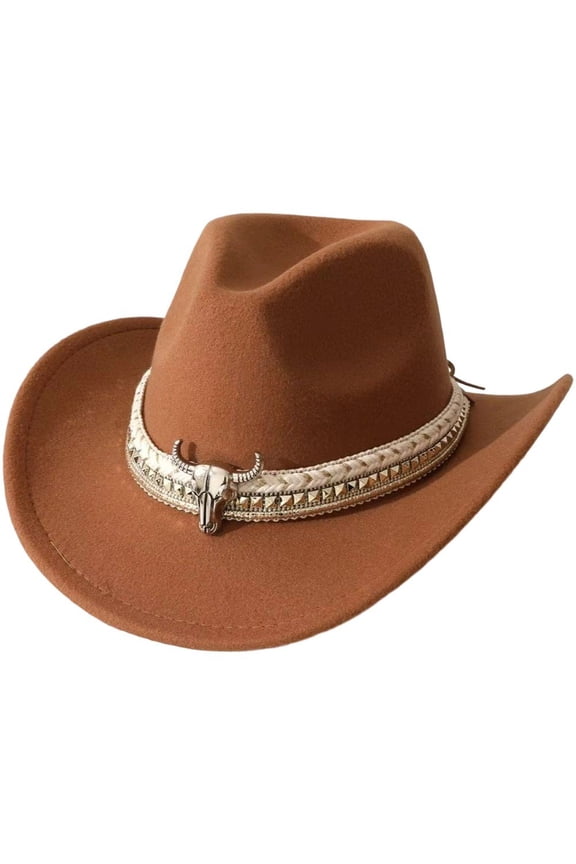 Cow Hat for Men Women Western Cow Hat Outdoor Hat Knight Cap Wide Brim Fedora Hats Cow Head Accessories