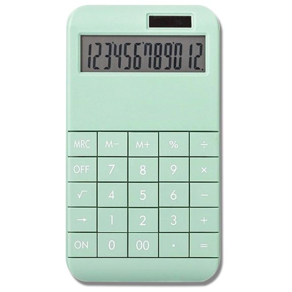 Vjnyvs Cute Calculator Solar and Battery Dual Power with 12-Digit LCD Display Desktop Calculator for Office Home Business Use