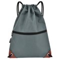 thumbnail image 1 of Vjnyvs Drawstring Backpack Water Resistant Drawstring Bags for Men Women Sackpack, 1 of 7