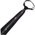 thumbnail image 1 of Vjnyvs Elegant Black Rhinestone Tie Adjustable Neck Ties For Women Men For Casual, Business Shirt Bowtie Accessories, 1 of 7