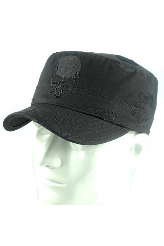 Embroidered Flat Cap Men's Hat Baseball Cap