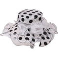 thumbnail image 1 of Vjnyvs Europe Style Sun Hat Women Organza Polka Dots Hat Wide Brim Floral Hat Elegant Spring Cap UV Protection Caps for Travel, 1 of 7