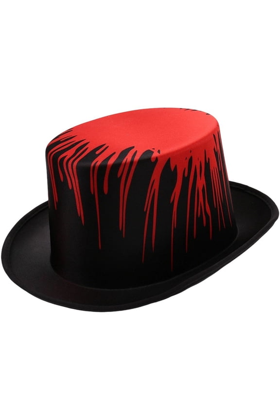 Fashion New Magic Hat Black Bloody Top Hat Modern Hat Victorian Age Magician Hat Masquerade Gangster Cap Formal Event Hat For Men And Women