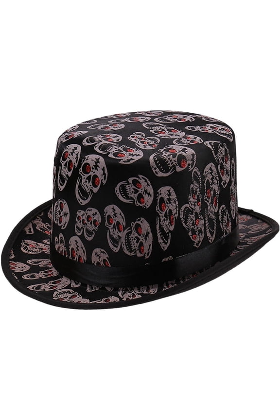 Fashion New Magic Hat Horror Skull Top Hat Modern Hat Victorian Age Magician Hat Masquerade Gangster Cap Formal Event Hat For Men And Women