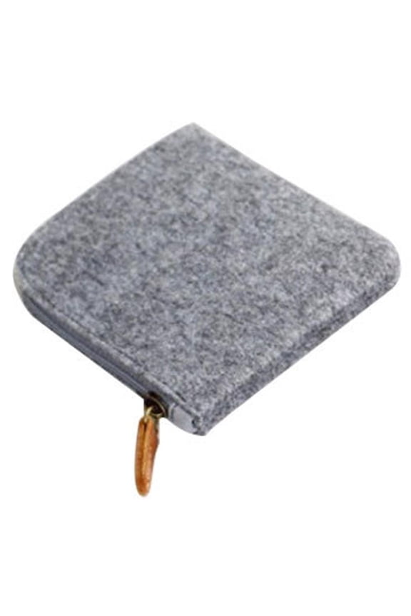 Felt Simple Coin Purse for Women Men Short Wallet Change Purse Bag Mini Wallet Zipper Clutch Pouch Key Card Holder