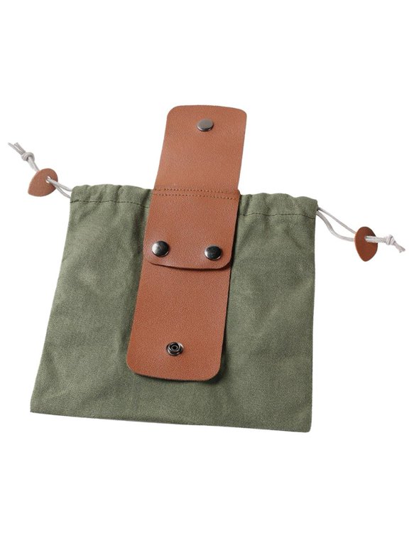 Foraging Bag with Drawstring Waterproof Mushroom Foraging Pouch Portable Hunting Bag Bushcraft Fanny Pack for Hiking Camping