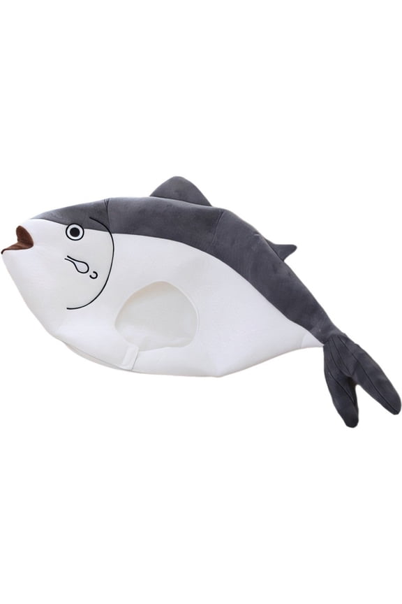 Funny Fish Plush Hat Funny Animal Stuffed Headgear Cute Animal Hat Plush Cap Soft Warm Cap Sea Ocean Animal Cartoon Cap Photo Props