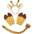 thumbnail image 1 of Vjnyvs Giraffe Headband Gloves Tail Set Animal Theme Party Accessory, 1 of 7