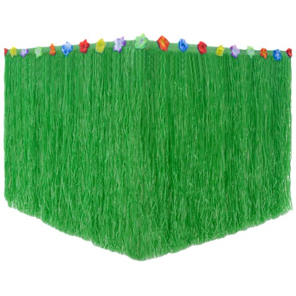 Vjnyvs Grass Table Skirts Hawaiian Table Decorations Party Grass Table Cloths Tropical Table Cover for Summer Beach Garden