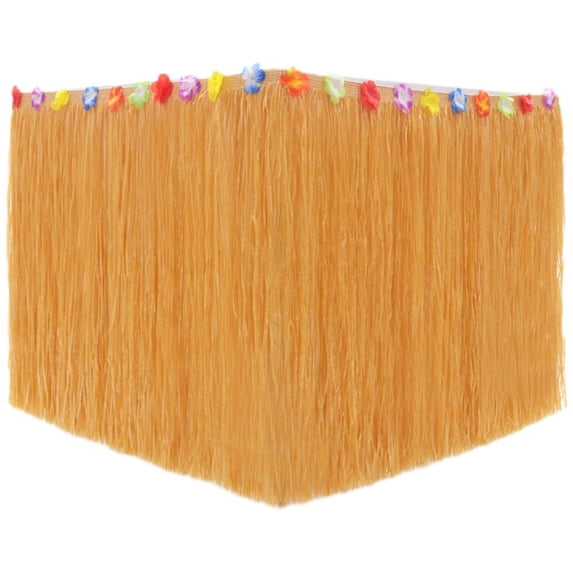 Vjnyvs Grass Table Skirts Hawaiian Table Decorations Party Grass Table Cloths Tropical Table Cover for Summer Beach Garden