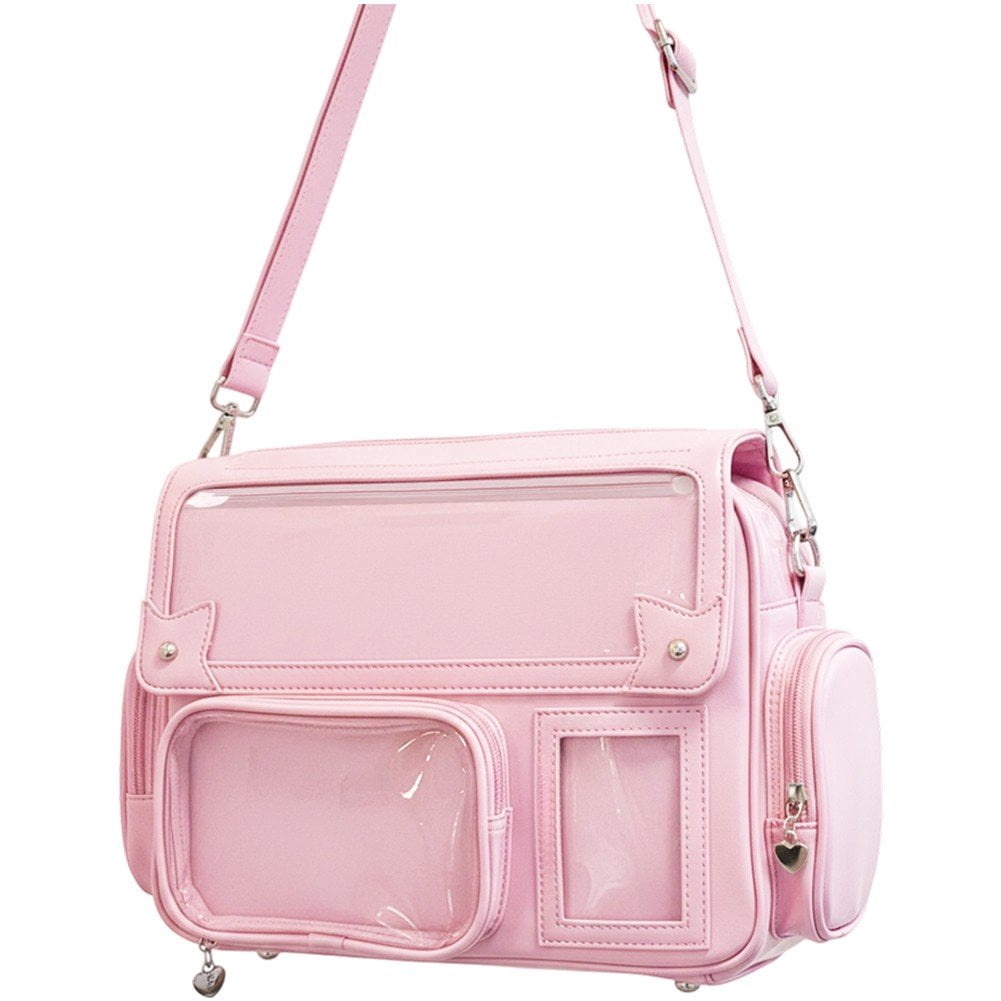 Vjnyvs Japanese Backpack Kawaii Ita Bag Y2K Harajuku Shoulder Crossbody Bag Leather Bag Anime Handle Rucksack Bag for Woman