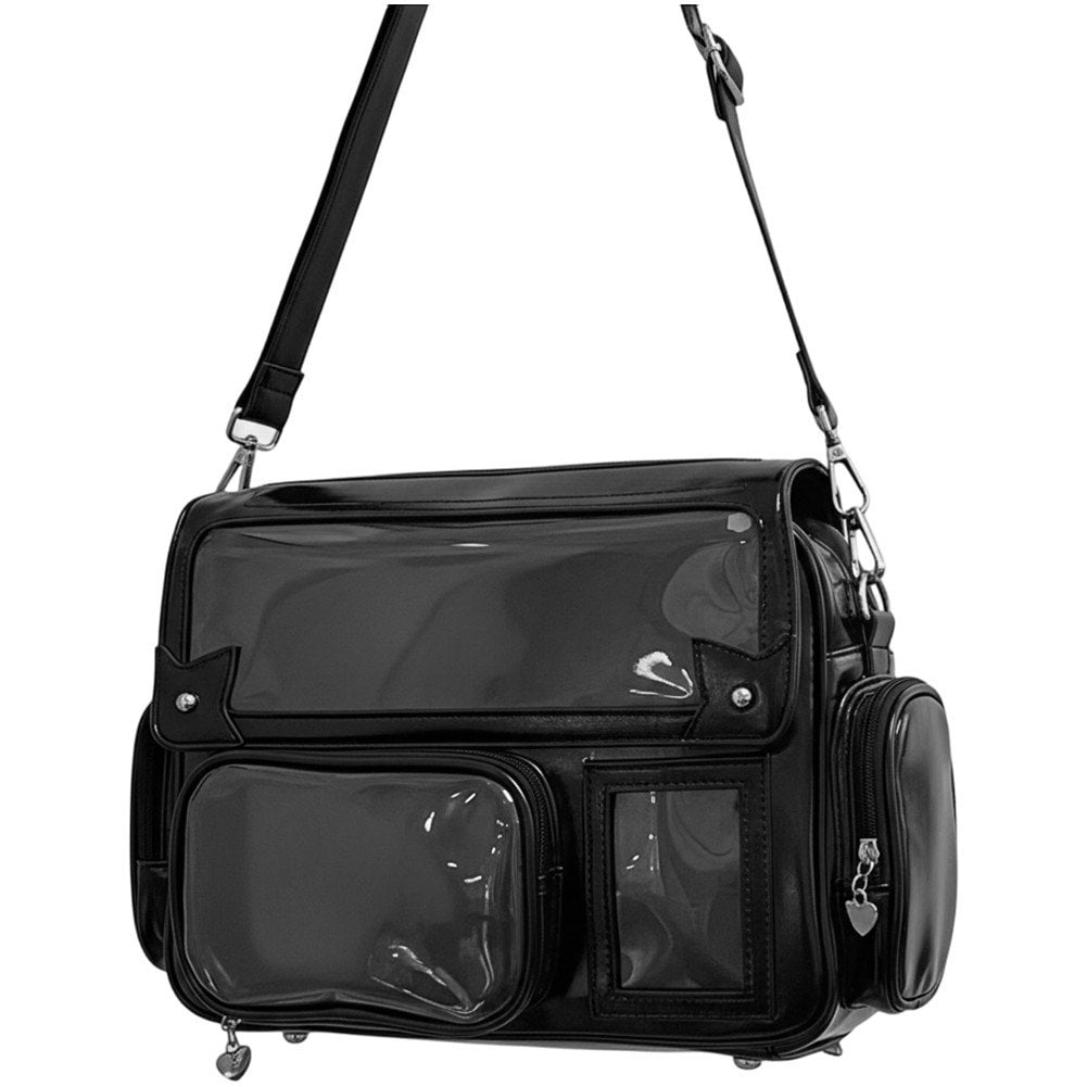 Vjnyvs Japanese Backpack Kawaii Ita Bag Y2K Harajuku Shoulder Crossbody Bag Leather Bag Anime Handle Rucksack Bag for Woman