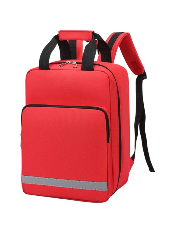 Large Capacity Empty First Aid Kit Backpack, Multi-Compartment Emergency Medical Bag