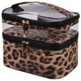 thumbnail image 1 of Vjnyvs Large Capacity Makeup Bag For Women Transparent Pvc Double Layer Storage Wash Cosmetic Bag Waterproof Organizer Toiletry Cases, 1 of 6