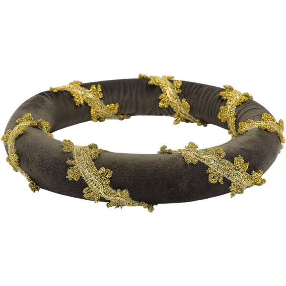 Vjnyvs Medieval Velvet Gold-Trimmed Circlet Headband Renaissance