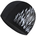 thumbnail image 1 of Vjnyvs Men's Swimming Caps High Elastic Non-Slip Breathable Nylon Swim Cap Fashion Printing Ear Protection Cap Bathing Cap for Adult, 1 of 7