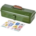 thumbnail image 1 of Vjnyvs Metal Tool Box, Multifunction Iron Toolbox, Portable Tool Box with Stickers Repair Tool Storage Box Container with Metal Latch for Tool Storage, 1 of 7