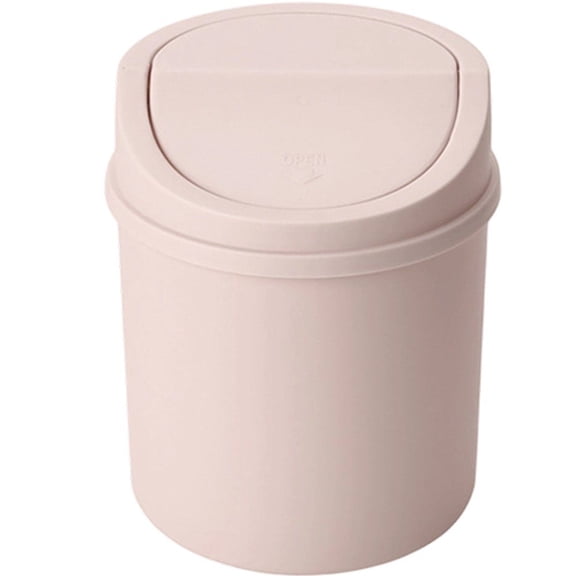 Vjnyvs Mini Desktop Trash Can with Lid - Removable Small Garbage Can, Pop Up Countertop Wastebasket, Counter Garbage Lint Bin for Bathroom, Office, Kitchen