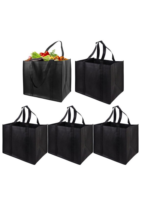 Non Woven Environmental Shopping Bag Handbag 5Pcs/Set Reusable Grocery BagTrunk Organizer Utility Water-Resistant Shopper Bag