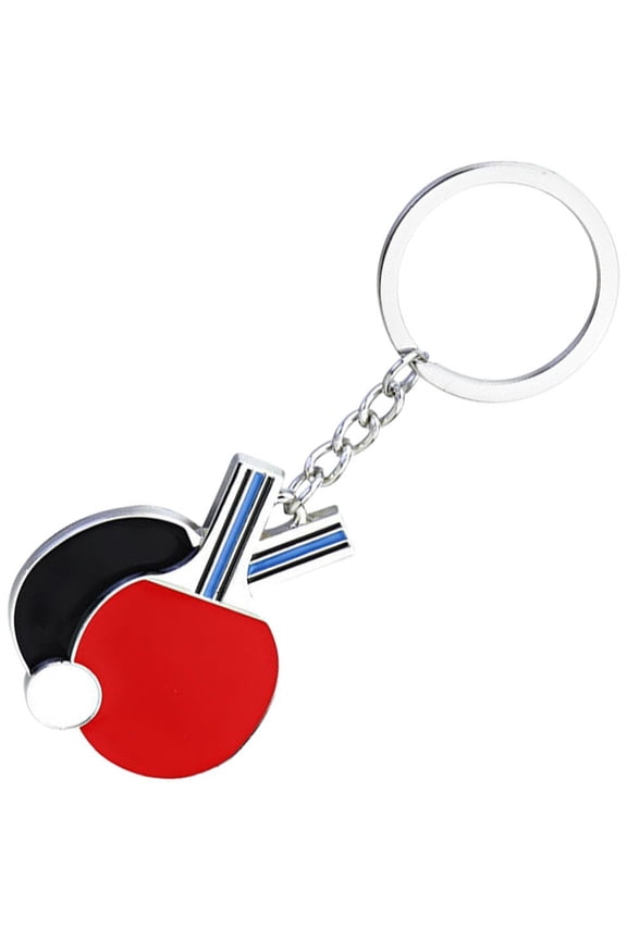 Ping Pong Racket Keychain Mini Table Tennis Pendant Key Ring Bag Ornament for Men Women