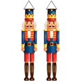 thumbnail image 1 of Vjnyvs Polyester Blue Christmas Nutcracker Soldier Door Banner 2-Pack Holiday Front Porch Hanging Decor, 1 of 7