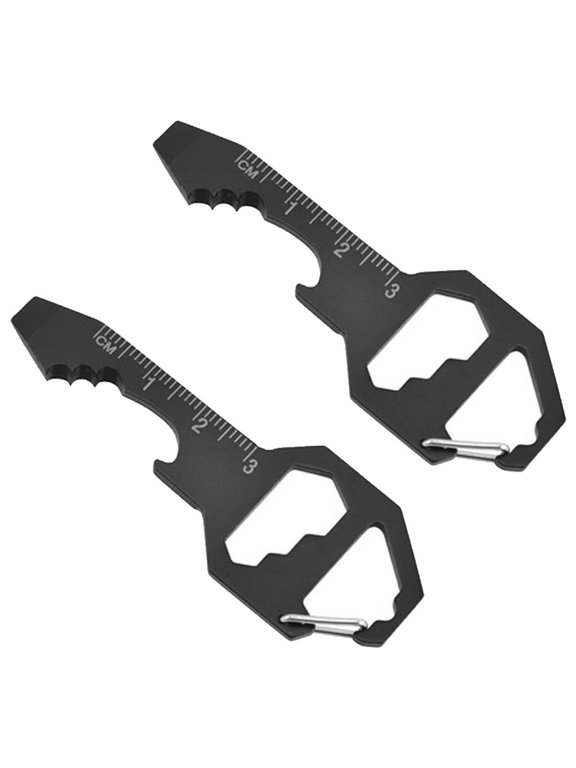 Portable Titanium Steel EDC Gear Key Chain Multifunctional Outdoor Tool Keychain Screwdriver Bottle Opener Wrench