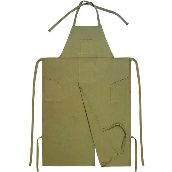 Vjnyvs Pottery Apron Large Pockets Split Leg Adjustable Artist Painting Apron