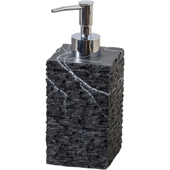 Vjnyvs Refillable Resin Soap Dispenser Bottle with Sandstone Look, Modern Stone Texture for Bathroom Kitchen Countertop