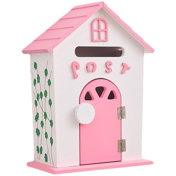 Vjnyvs Rural Style Home nishing Mailbox Photography Props Wooden Mailbox Suggestion Box Small Wooden House Decorations