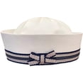 thumbnail image 1 of Vjnyvs Sailor Hat Navy Yacht Captain Hat with Sweet Bow Sail Hat for Accessory Adult Women Simple Style Halloween Party, 1 of 7