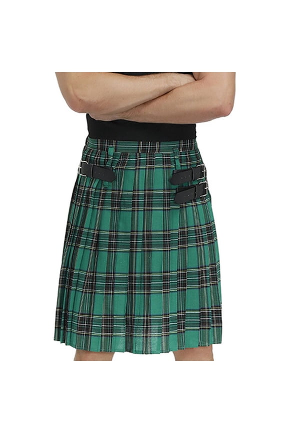 Scottish Plaid Kilt Scottish Pleated Tartan Skirt Kilts Clothing Traditional Skirt for Men