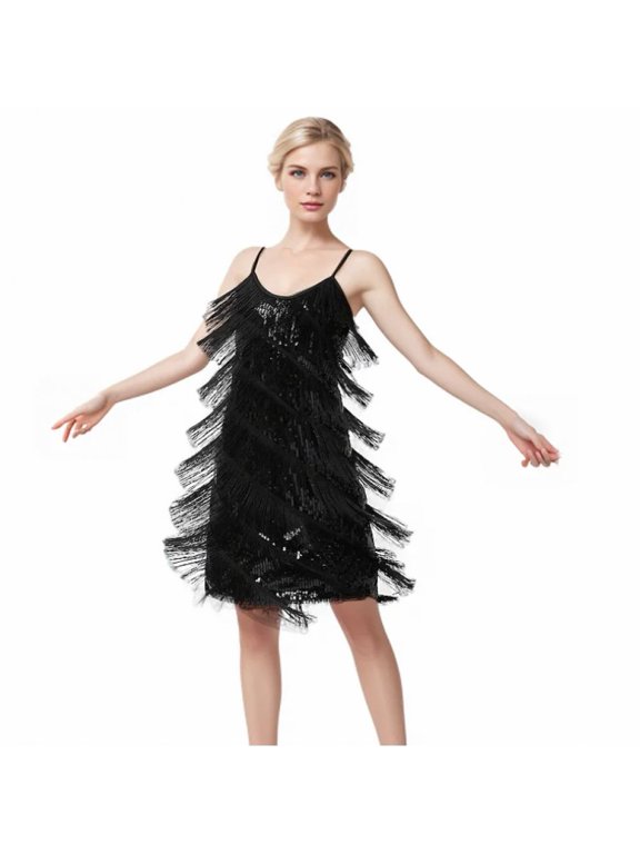 Sequins Latin Dance Dress Women Shiny Fringe Dress Latin Salsa Samba Rumba Tango Dancewear Female