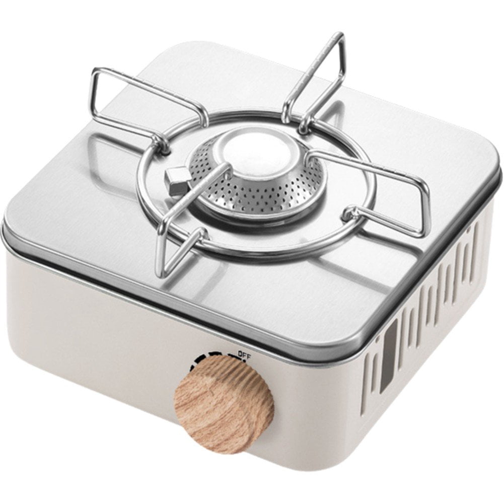 Vjnyvs Stainless Steel Portable Camping Stove Outdoor Camping Card Gas Stove Compact Portable Gas Stove Field Stove Hot Pot Stove