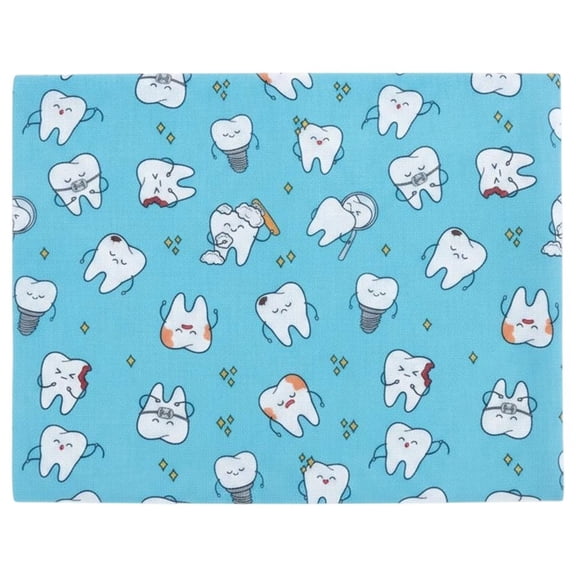 Vjnyvs Tooth Pattern Fabric 50x145cm Polyester Cotton Quilting Material