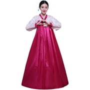 Vjnyvs Traditional Korean Hanbok Dress, Multicolor Folk Style for Women