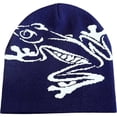 thumbnail image 1 of Vjnyvs Tree Frog Pattern Beanie Knitted Cap for Men & Women, Slouchy Skull Cap Embroidery Knitted Hat Cute Animal Cartoon Cap Outdoor Sports Warm Ski Hat, 1 of 7