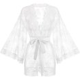 thumbnail image 1 of Vjnyvs Women's Dressing Gowns, Lace-up Nightgown, Satin Kimono Morning Robe Bridal Ladies Lace Trim Sexy Bathrobes Nightwear Bridesmaid Robes, 1 of 7