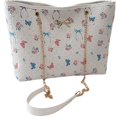 thumbnail image 1 of Vjnyvs Women's Floral Chain Tote Bag, Large Shoulder Handbag with Bow Detail for Daily Use, 1 of 7