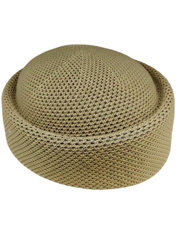 Women's Knit Pillbox Hat Breathable Cotton Cap Vintage Cute Short Brimless Hat