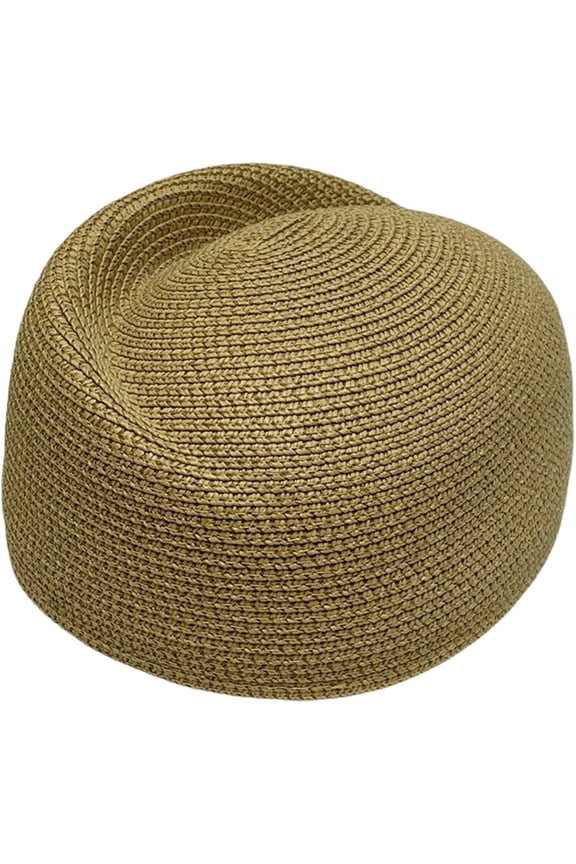 Women's Straw Beret Hat, Vintage Artist Hat, French Beret Cap Travel Summer Sun Hat Painter Hat Millinery Fascinator Woven Straw Cap for Casual Vacation