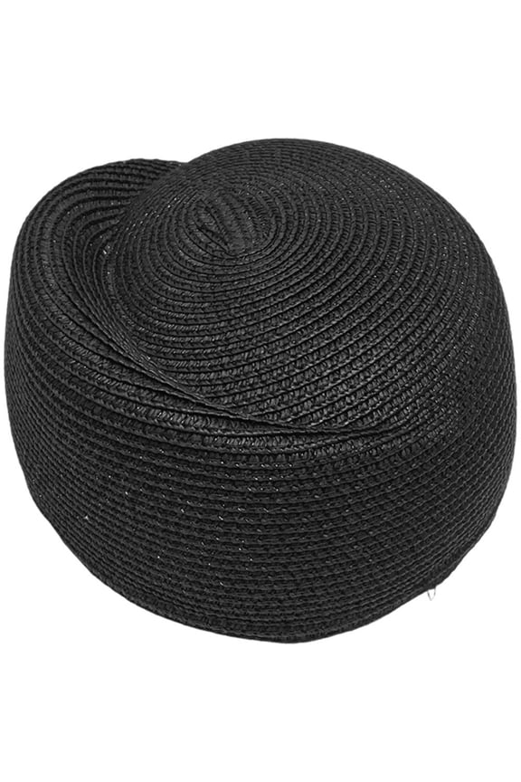 Women's Straw Beret Hat, Vintage Artist Hat, French Beret Cap Travel Summer Sun Hat Painter Hat Millinery Fascinator Woven Straw Cap for Casual Vacation